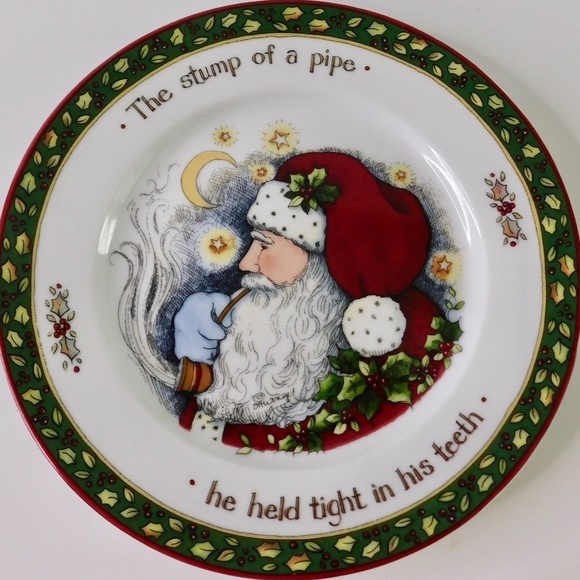A CHRISTMAS STORY by Susan Winget Salad Dessert Plate 8.25” The Stump Of a Pipe - Picture 3 of 5